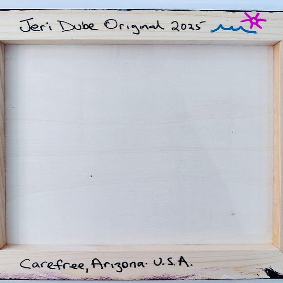 Original Painting Modern Impressionism Landscape River Mountains 11" x 14" Wood - Picture 9 of 10